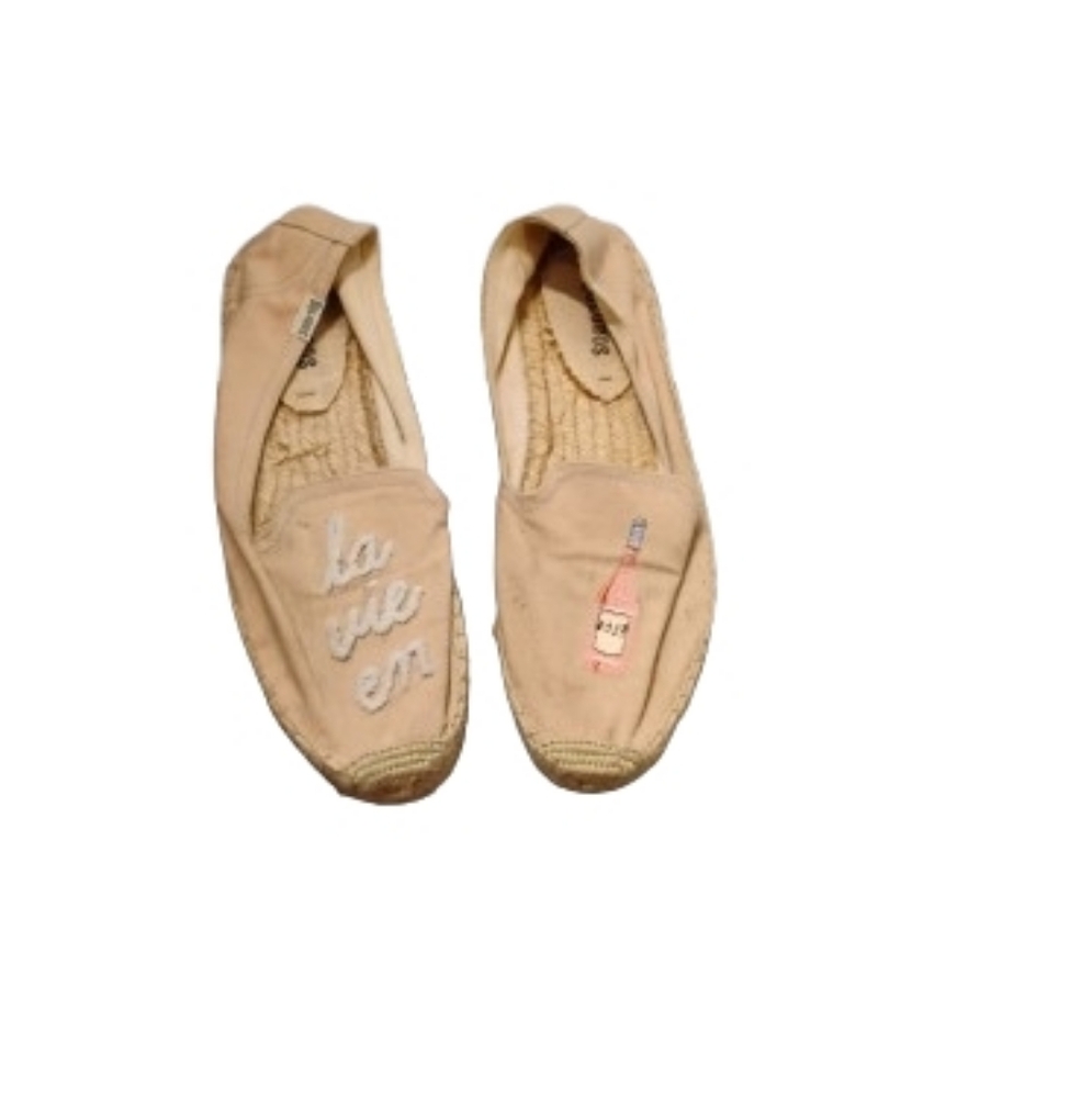 Anthropologie Soludos La Vie en Rose Canvas Espadrilles Sz 7.5
